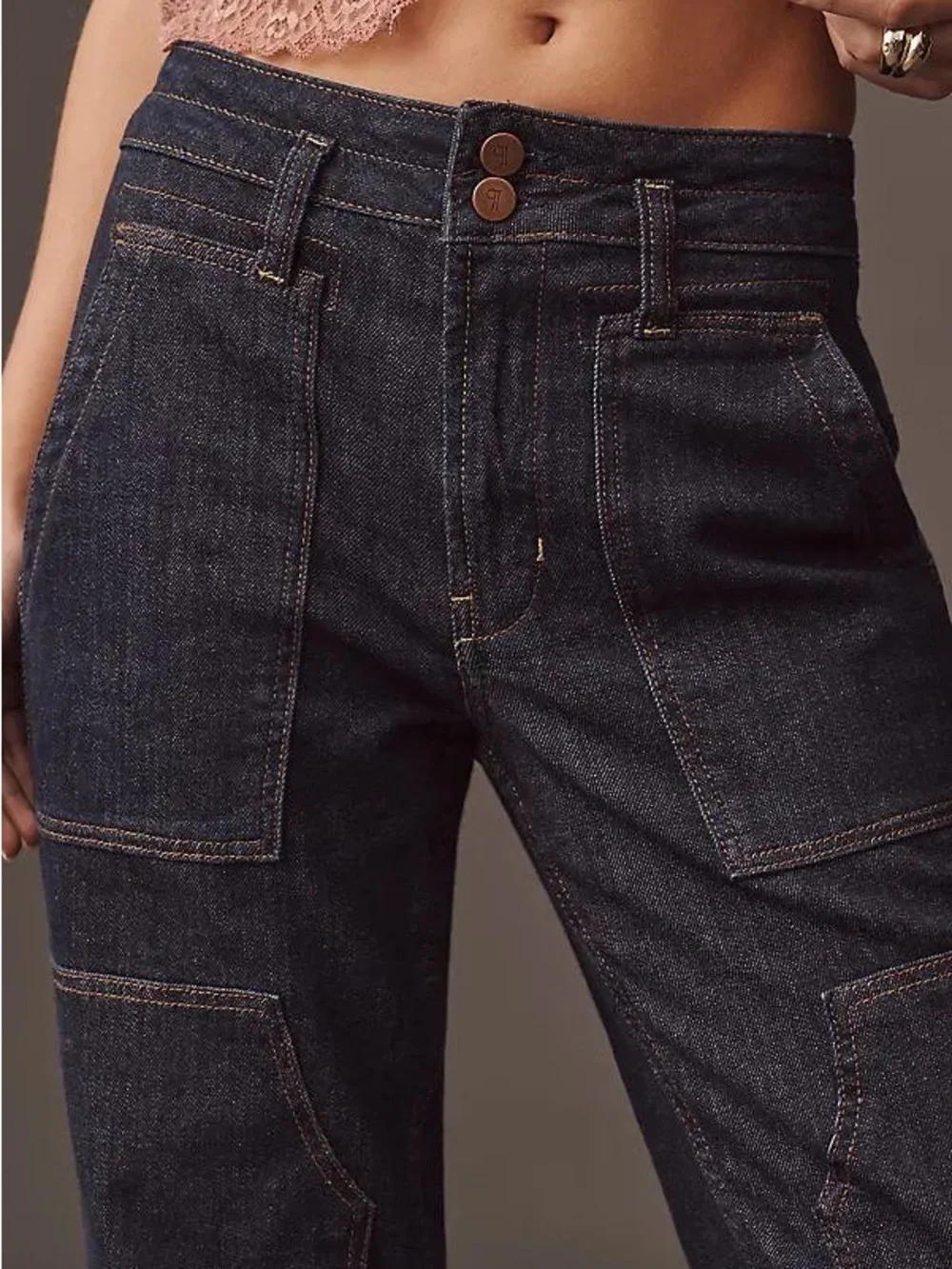 Pilcro Anthropologie Wanderer Mid-Rise Relaxed Jeans - 33P - NWOT